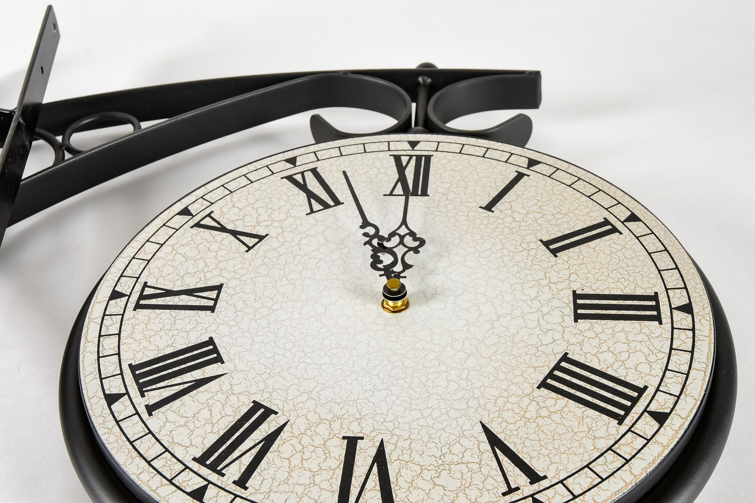 Pair of Wall-Mount Double-Sided Clocks with Brackets