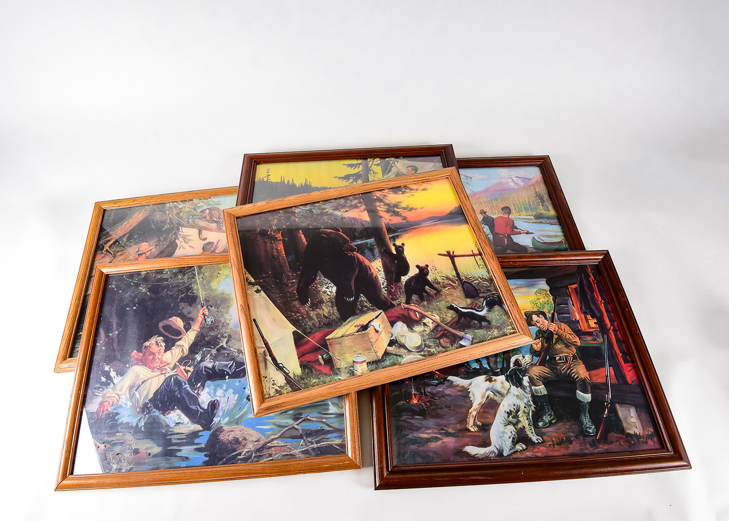 Vintage Outdoor-Themed Framed Print Collection