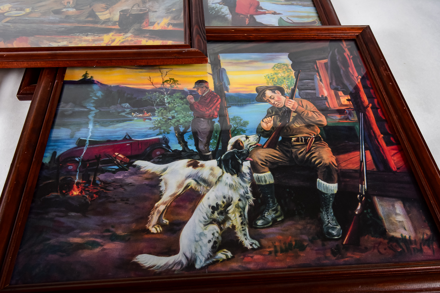 Vintage Outdoor-Themed Framed Print Collection