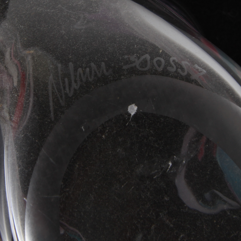 Pair of Signed Postmodern Art Glass Vases