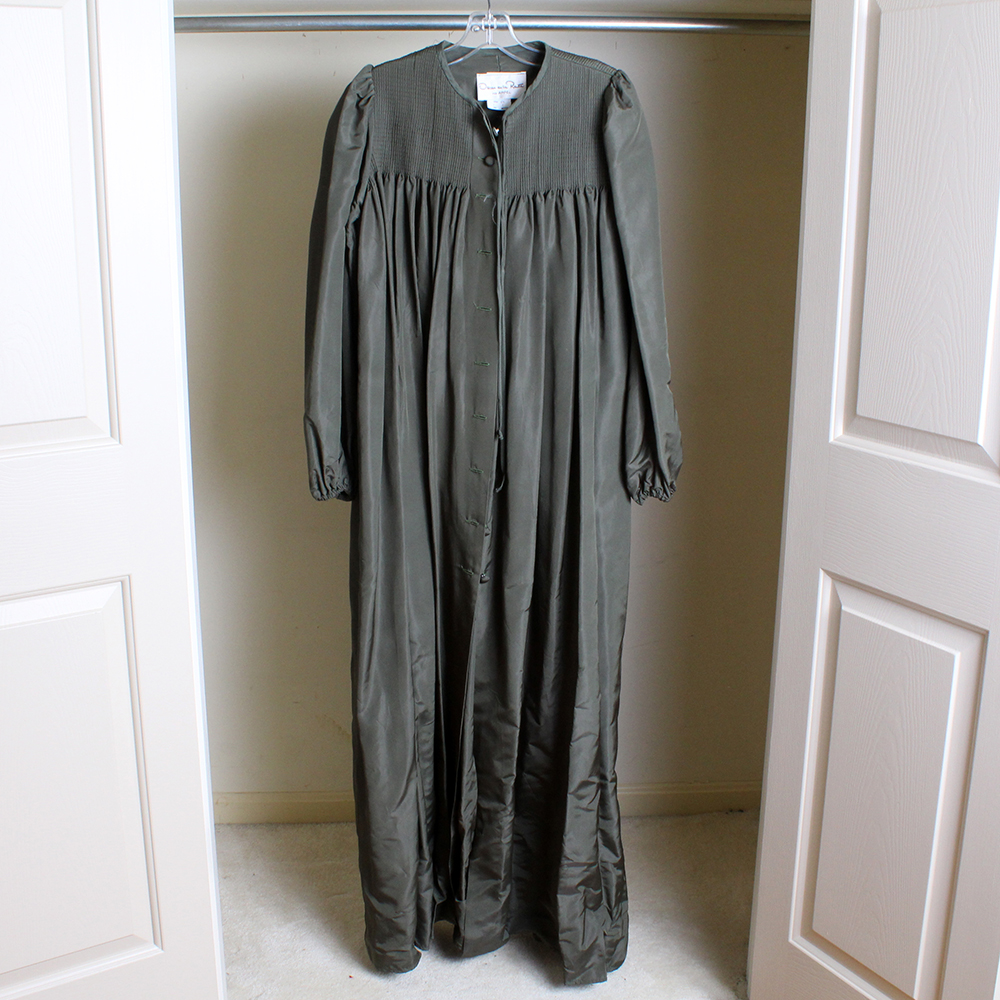 Oscar de la Renta Green Trench Raincoat