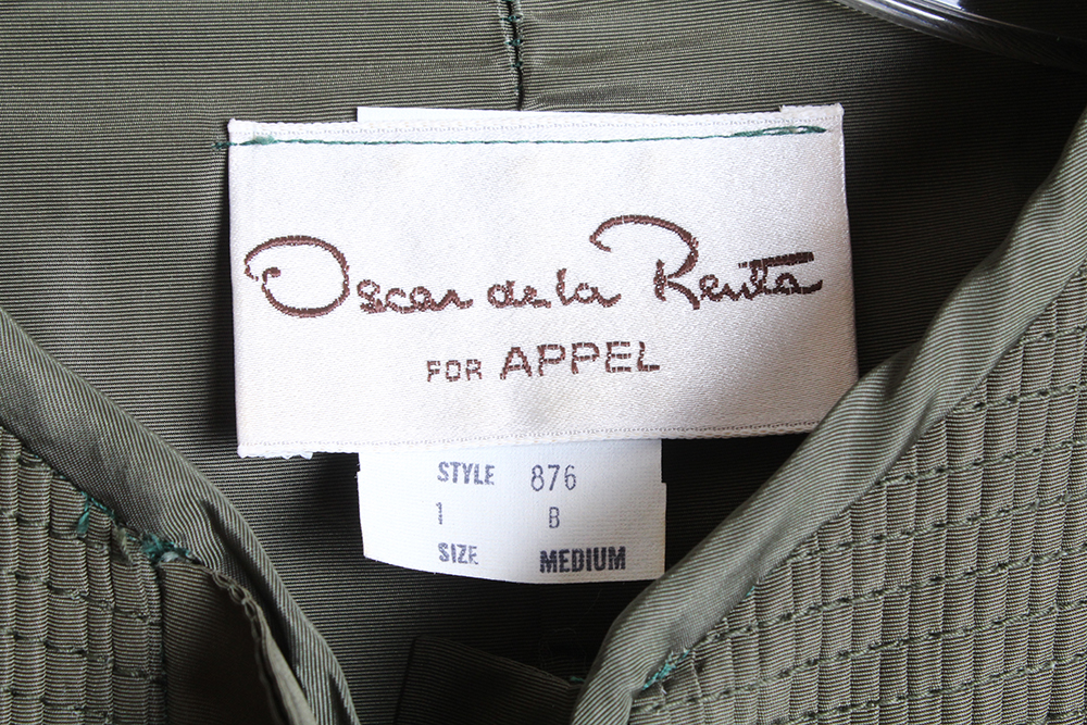 Oscar de la Renta Green Trench Raincoat