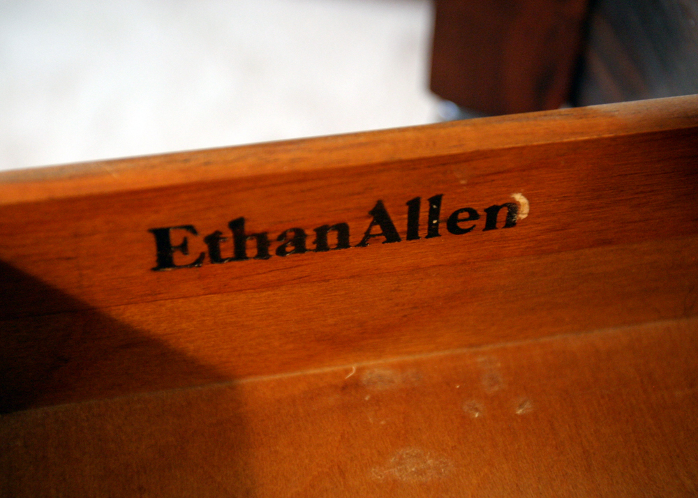 Vintage Ethan Allen Corner Desk and Chair