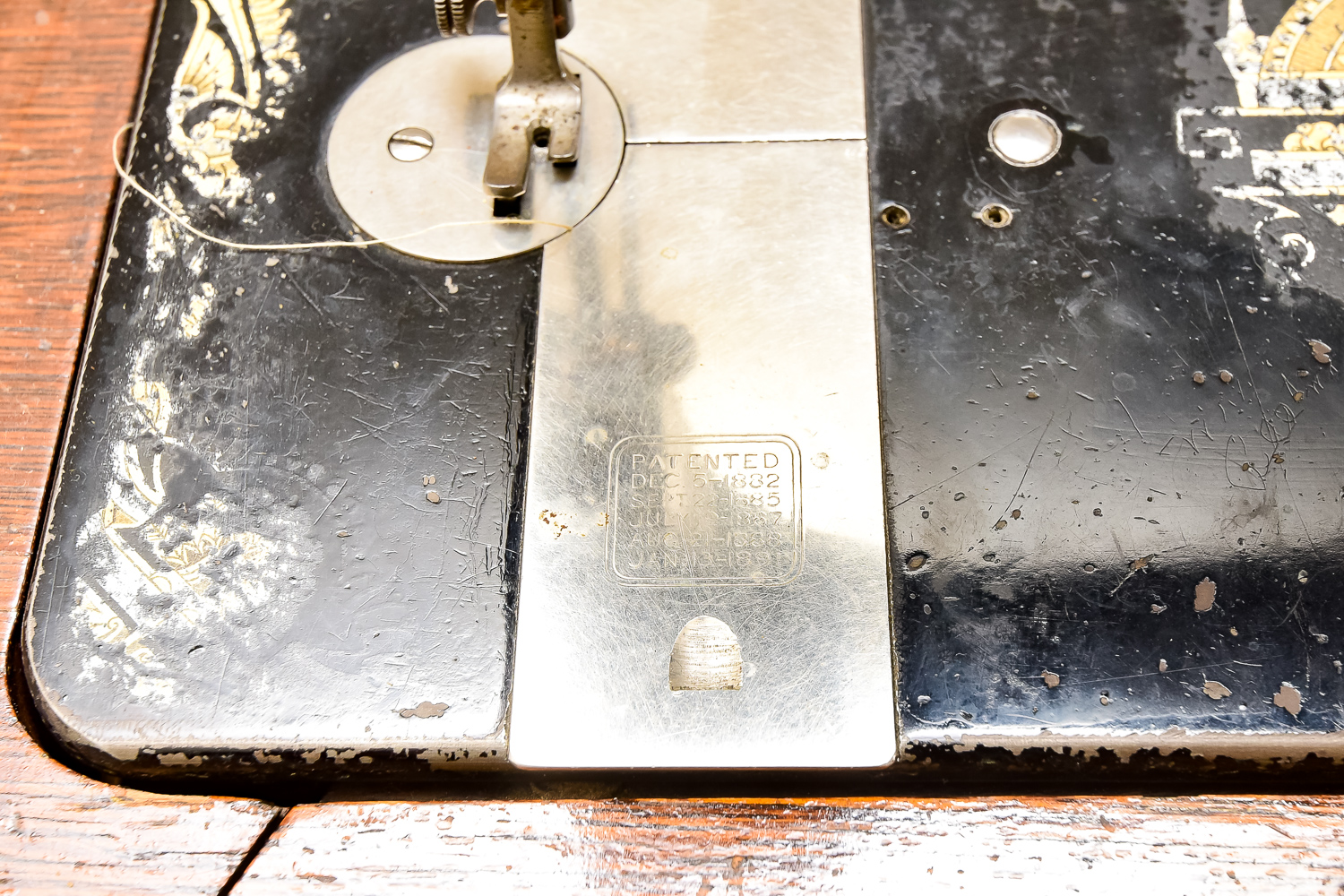 Ornate Antique Singer Sewing Machine and Table