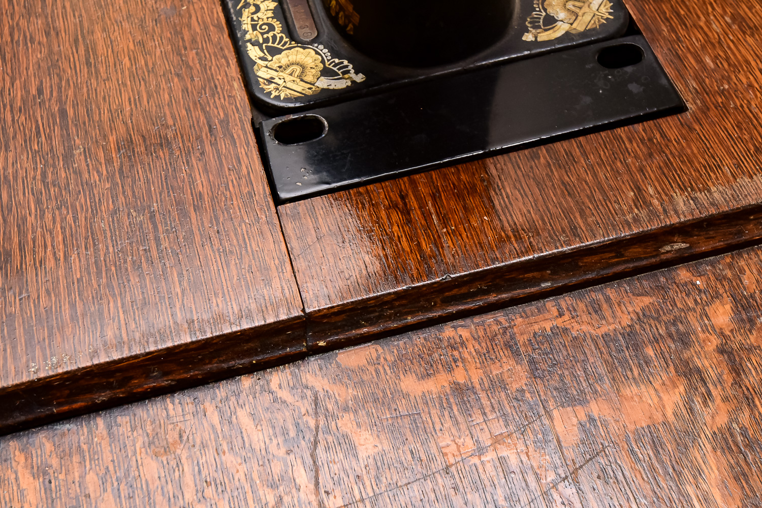 Ornate Antique Singer Sewing Machine and Table