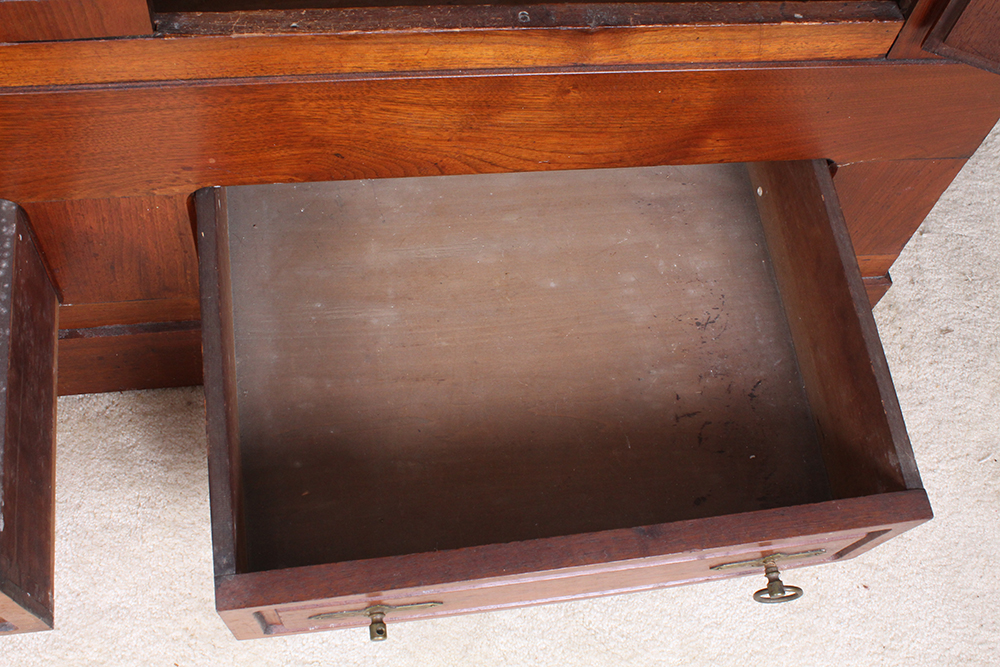 French Empire Walnut Wardrobe with Burled Panels