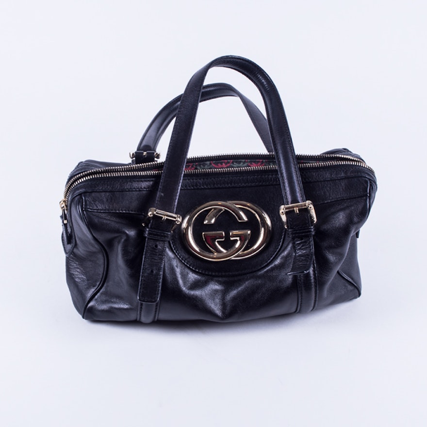 Gucci Black Leather Handbag