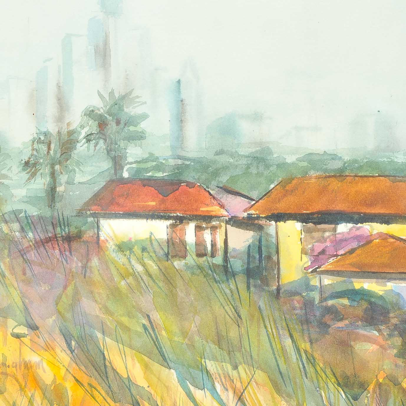 Watercolor of Los Angeles