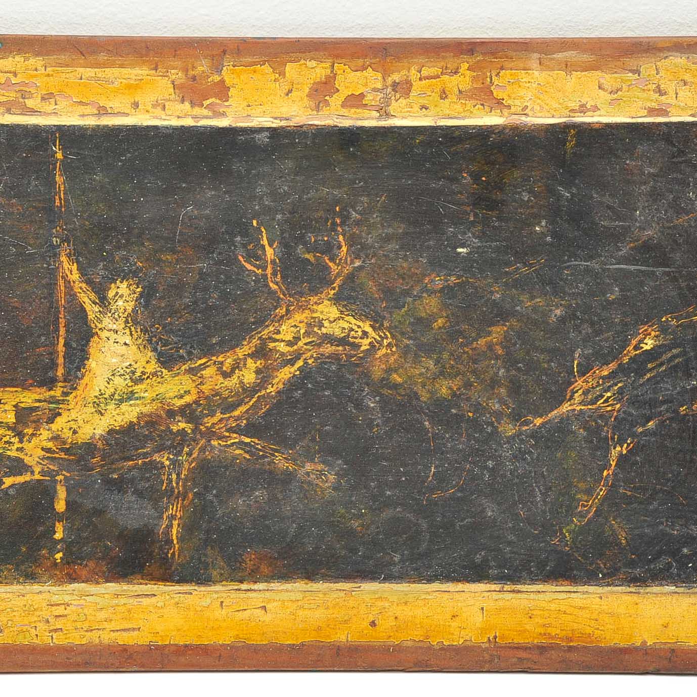 Pair of Abstract Painted Wood Artworks