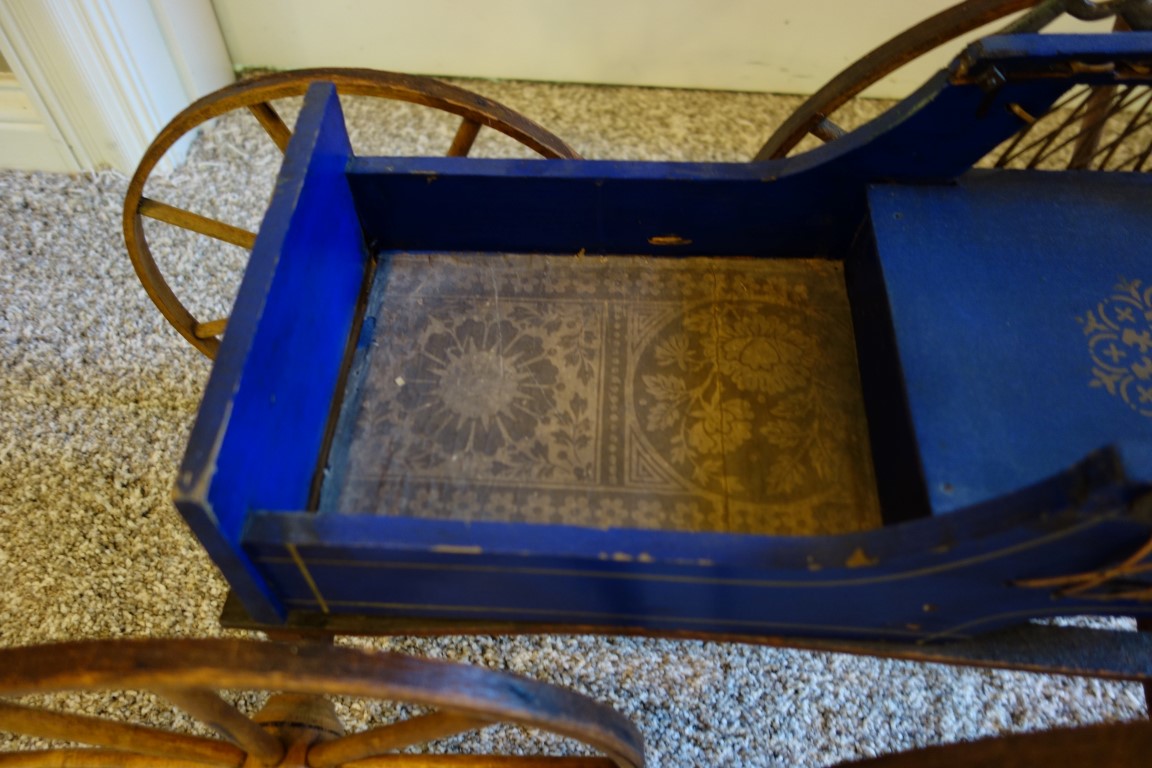 Antique Wooden Doll Carriage