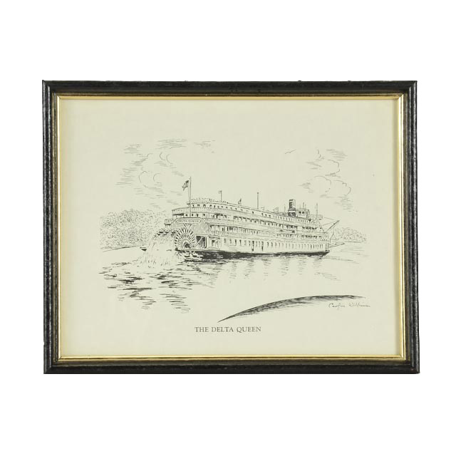 Caroline Williams Lithograph "The Delta Queen"