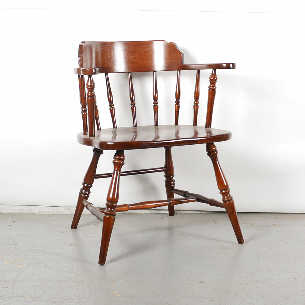 Barrel Back Winsdor Style Cherry Dining Chairs