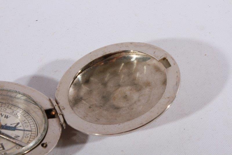 Vintage Silver Tone Compass Made in Japan