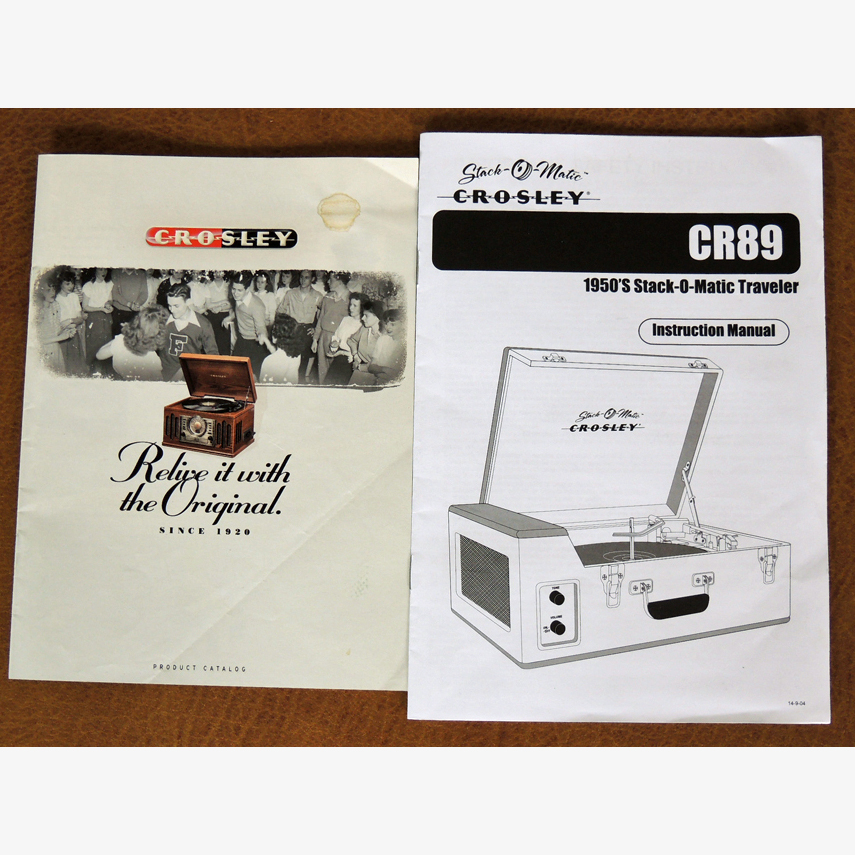 Reproduction Crosley 1950s Stack-O-Matic Traveler Turntable