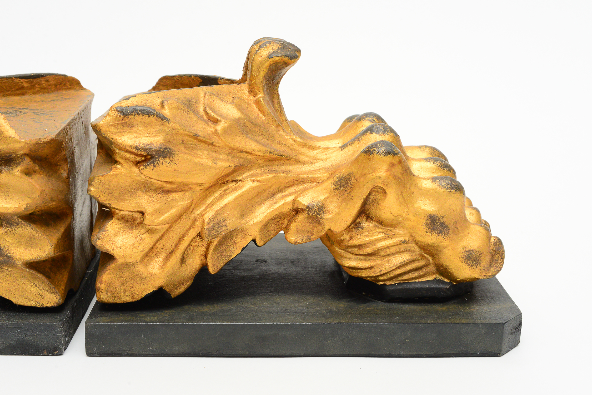 Pair of Gilt Foliate Bookends