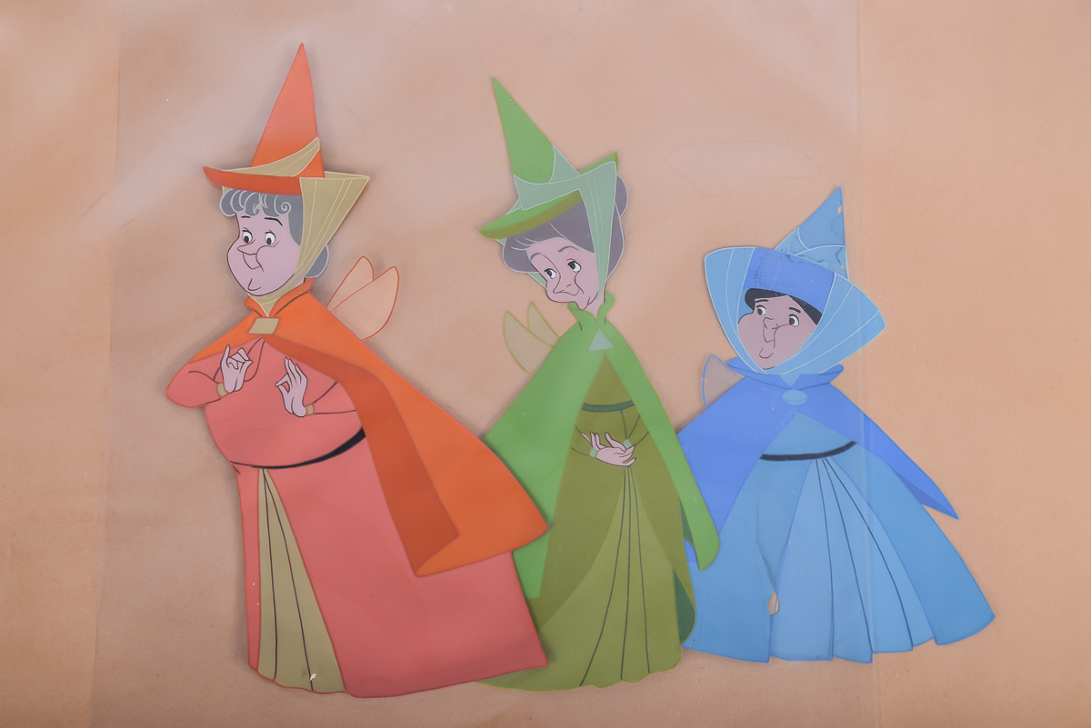 Walt Disney's Fairy Godmothers from "Sleeping Beauty" Celluloid