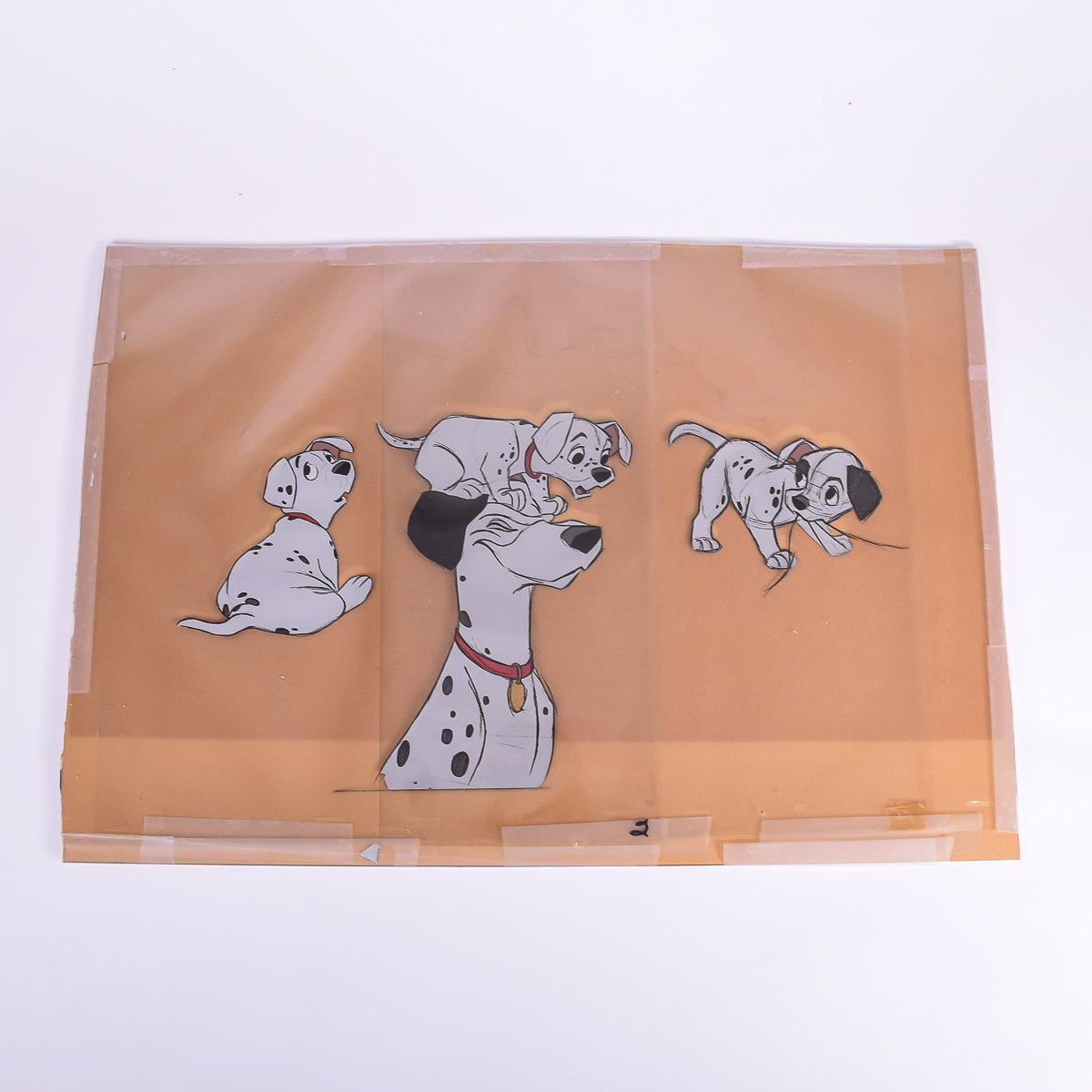 Walt Disney's Pongo and Puppies from "101 Dalmatians" Celluloid
