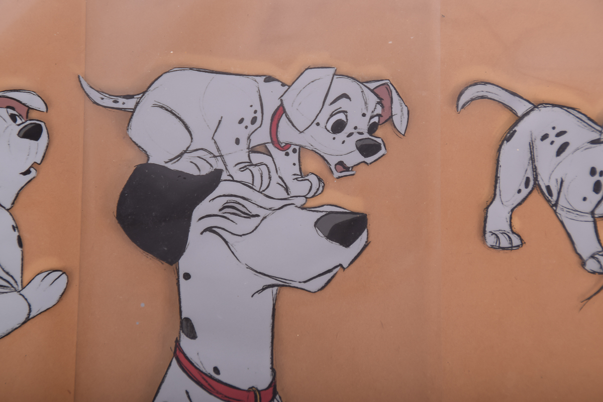 Walt Disney's Pongo and Puppies from "101 Dalmatians" Celluloid