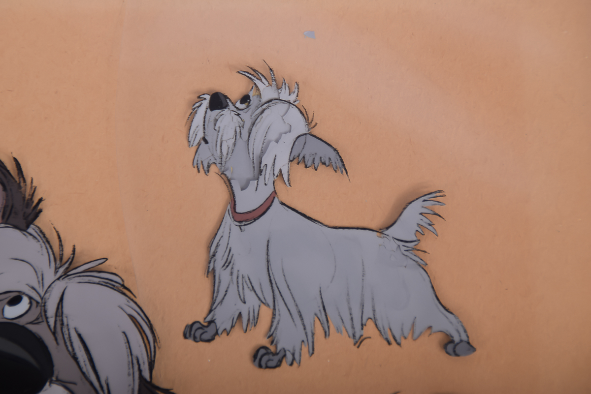 Walt Disney's The Colonel and Scottie from  "101 Dalmatians" Celluloid