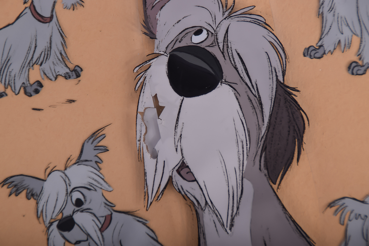 Walt Disney's The Colonel and Scottie from  "101 Dalmatians" Celluloid
