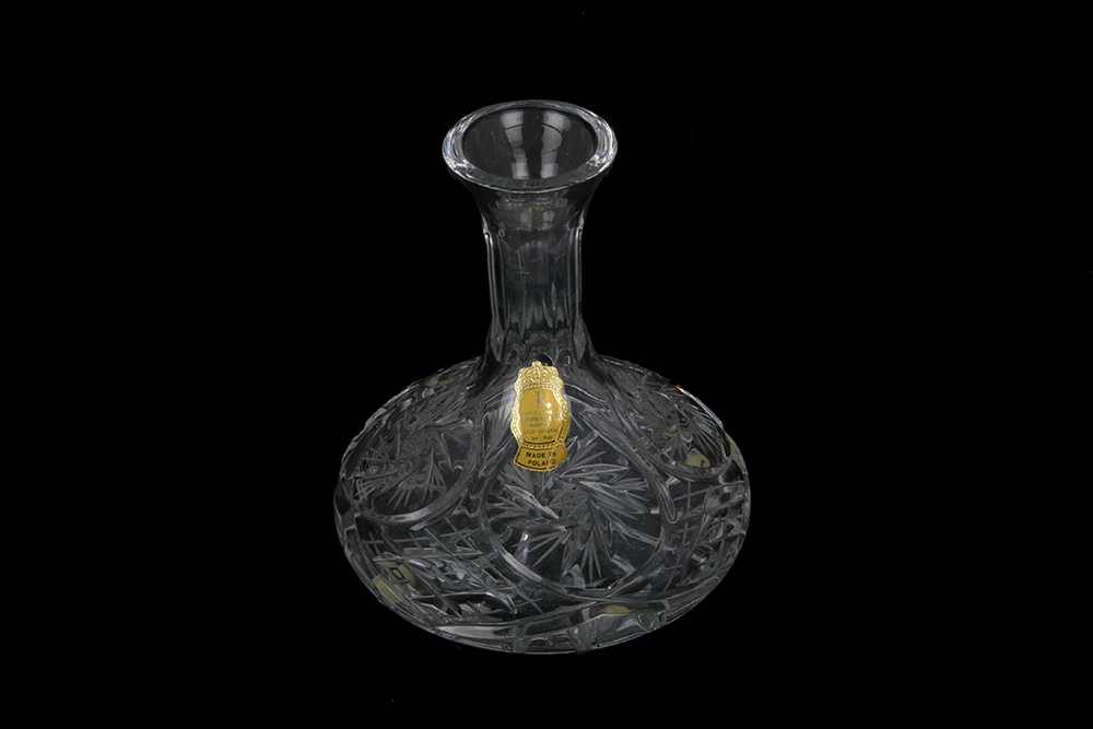 Vintage Heavy Crystal Vase and Perfume Bottle