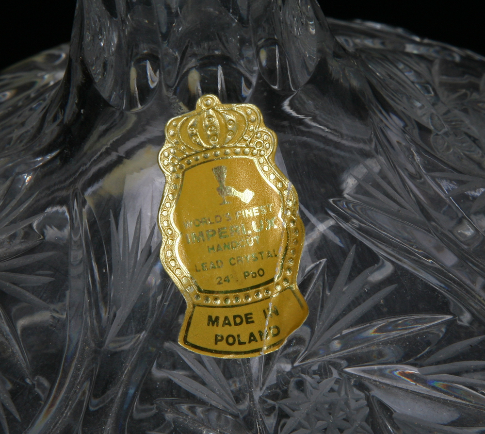 Vintage Heavy Crystal Vase and Perfume Bottle