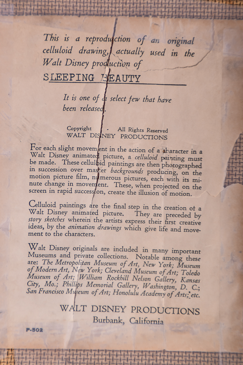 Walt Disney's "Sleeping Beauty" Dye Transfer Print