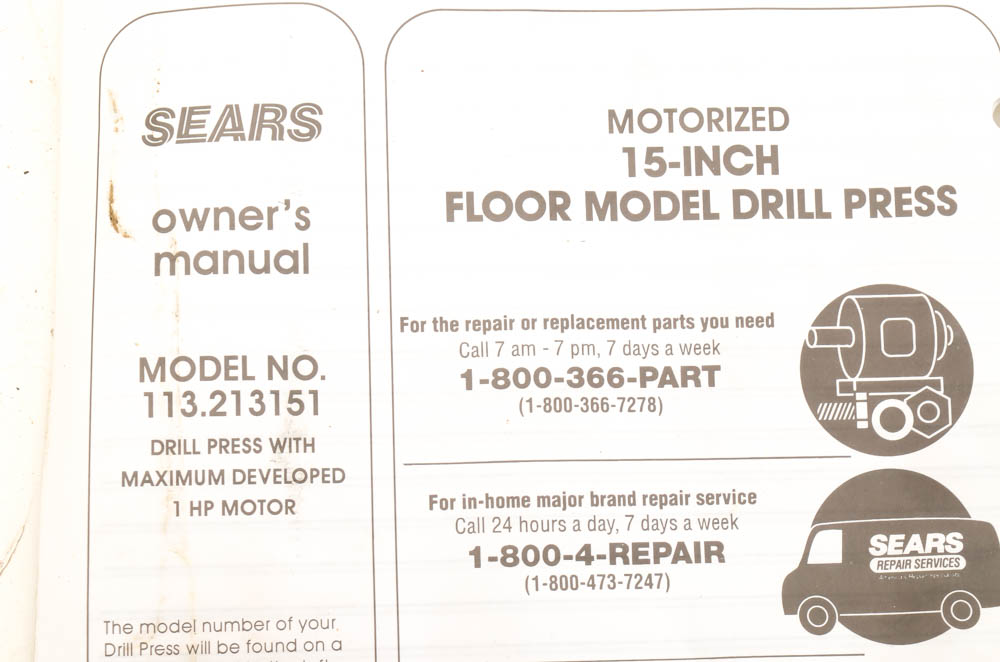Sears Craftsman 15" Drill Press