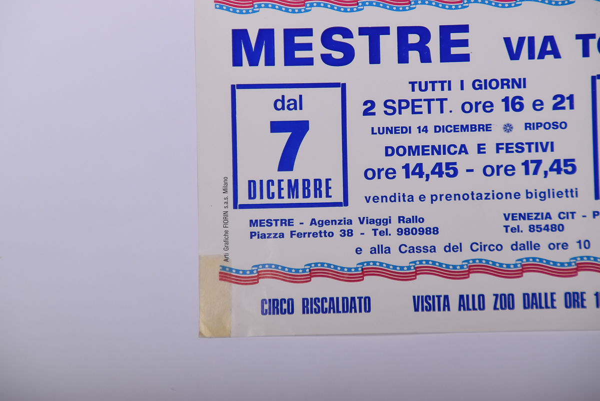 1981 American Circus Comune di Venezia Poster