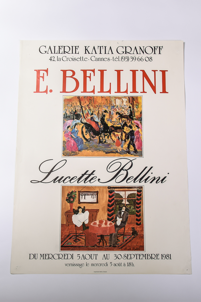 Emmanuel and Lucette Bellini 1981 Art Poster