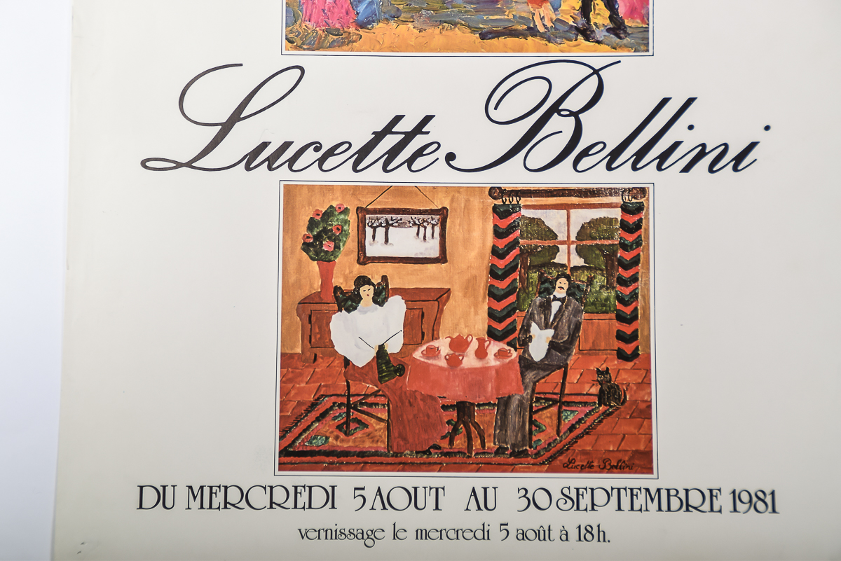 Emmanuel and Lucette Bellini 1981 Art Poster