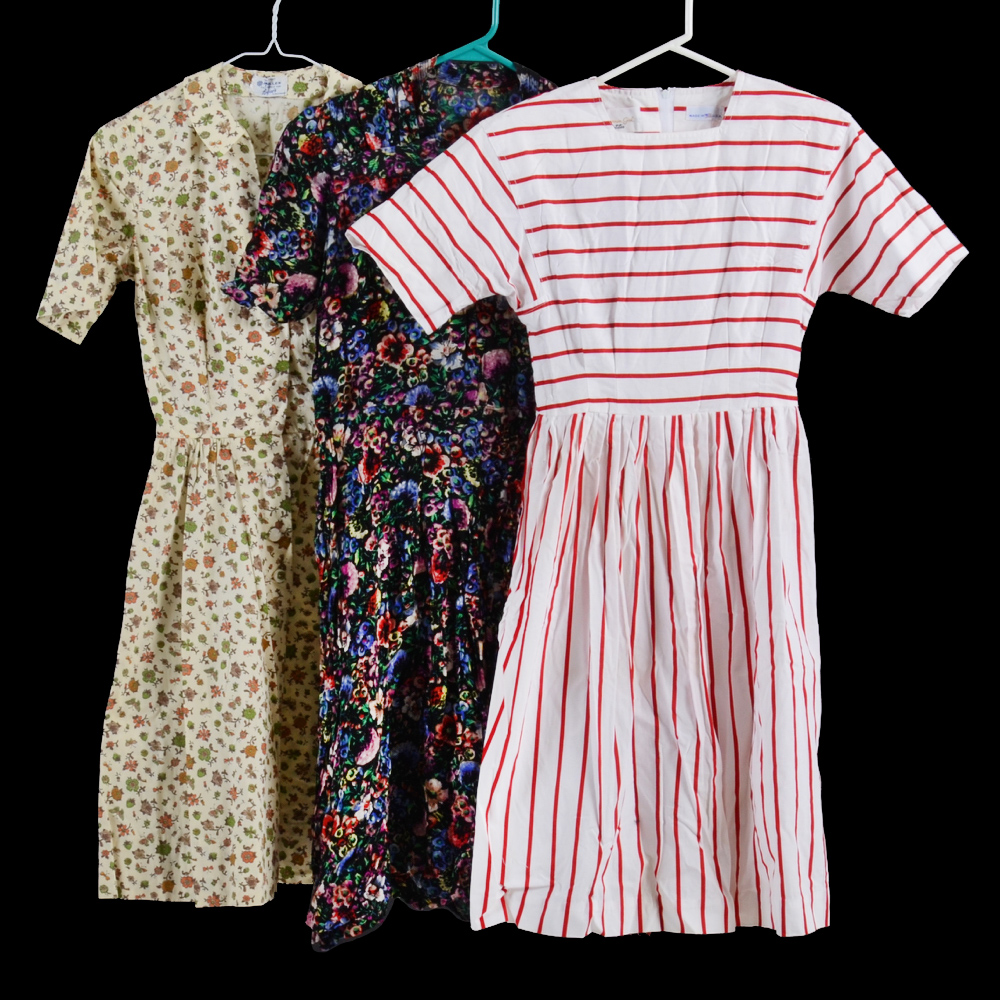 Three Vintage Cotton Dresses