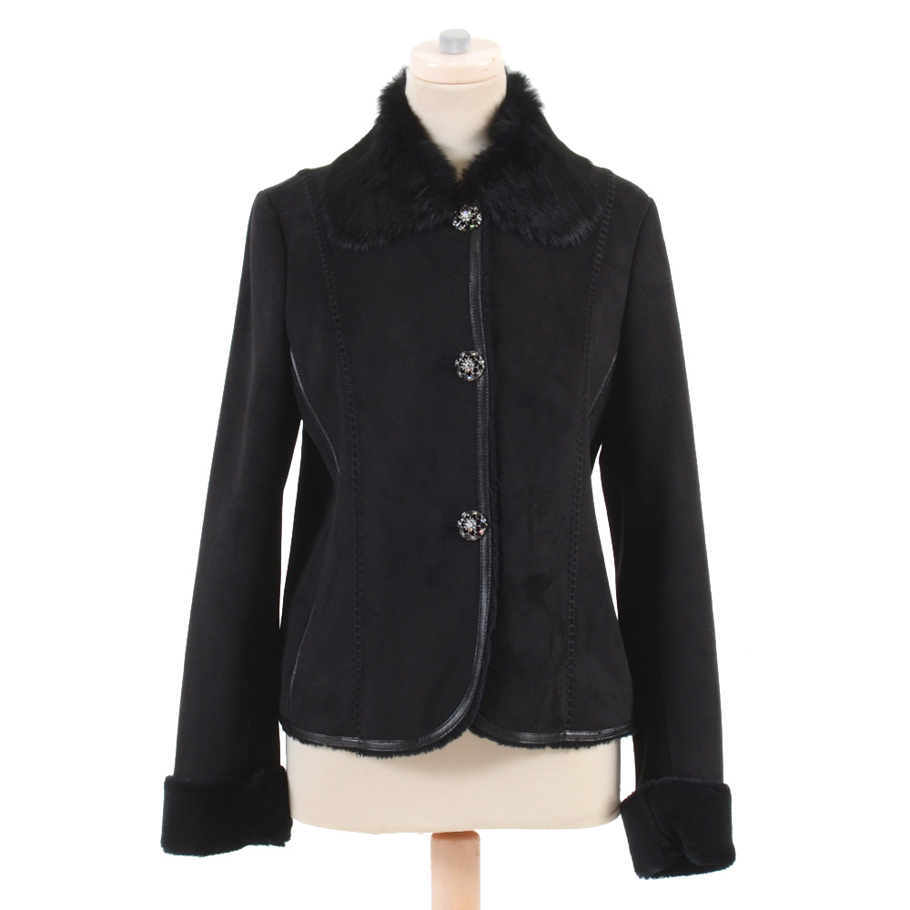 Outdoor Edition by Parkhurst Ultra Suede and Rabbit Fur Jacket