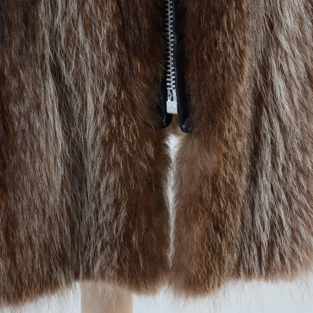 1960s Vintage Furs by Irving Poloniecki Raccoon Fur Coat