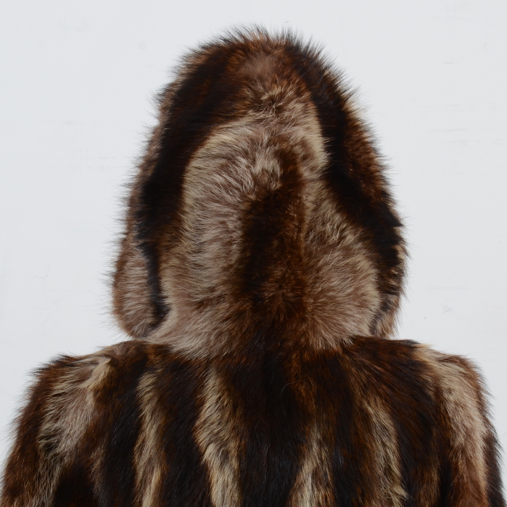 1960s Vintage Furs by Irving Poloniecki Raccoon Fur Coat