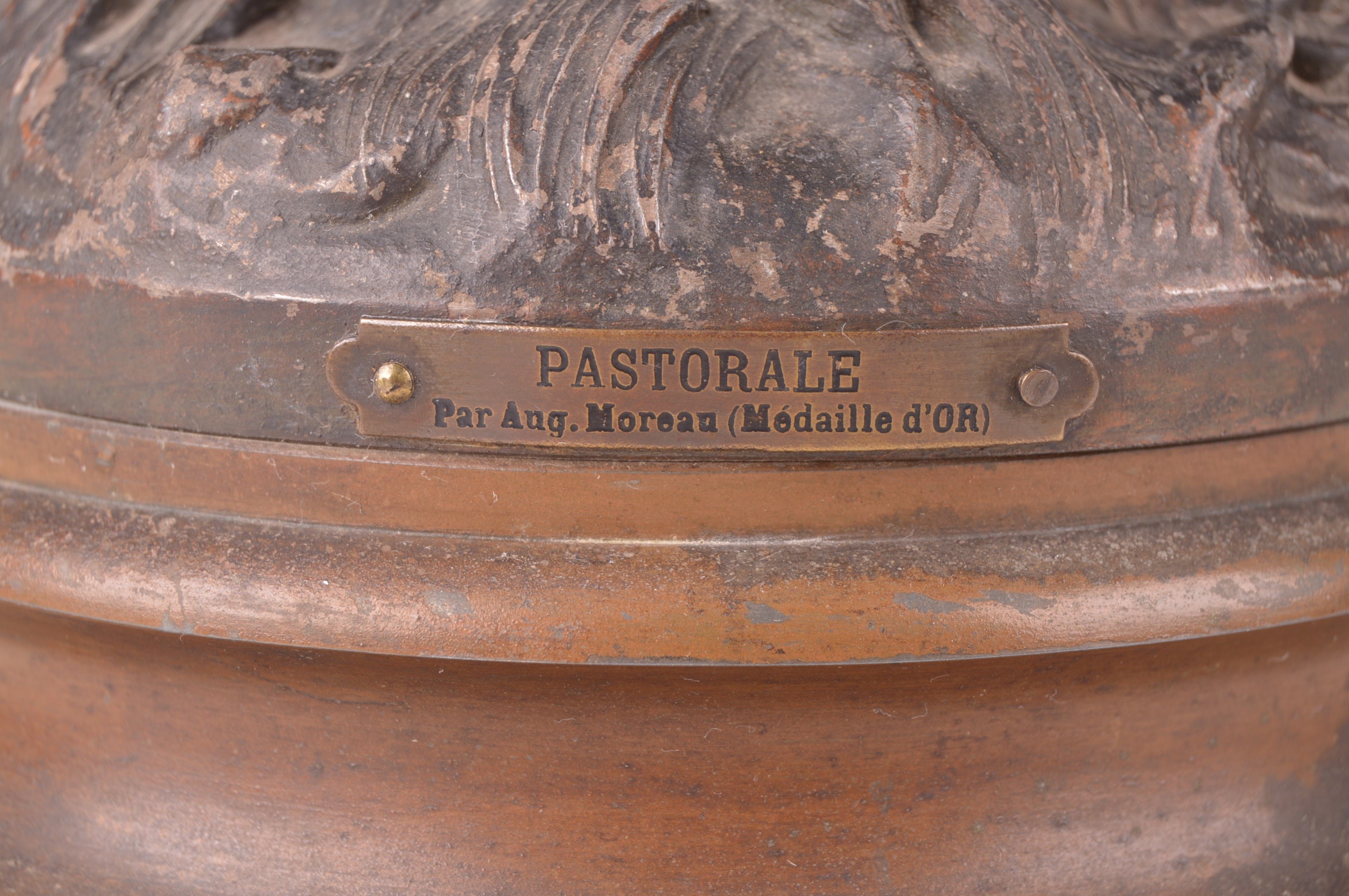 "Pastorale" Bronze Sculpture After Auguste Moreau