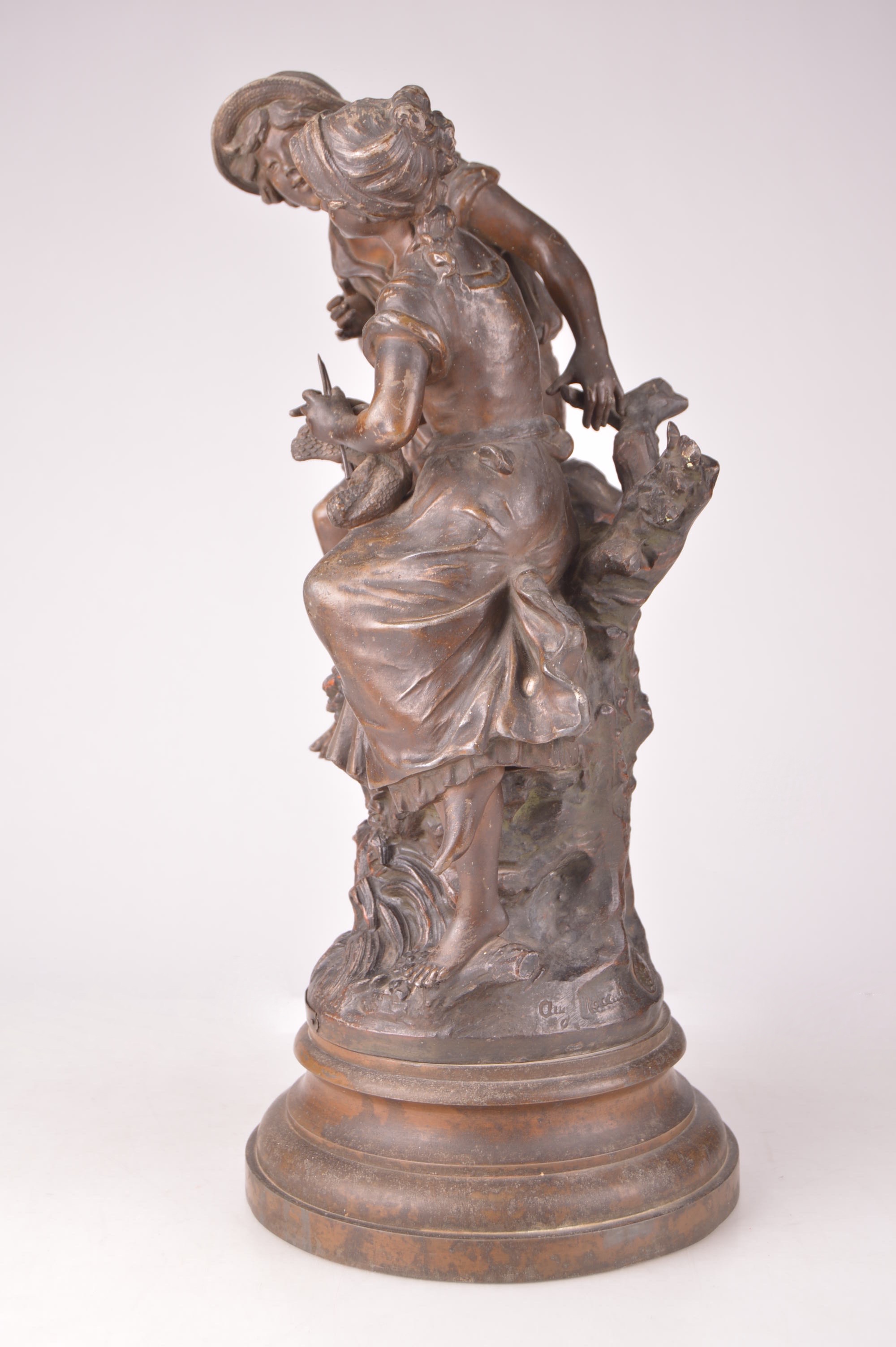 "Pastorale" Bronze Sculpture After Auguste Moreau