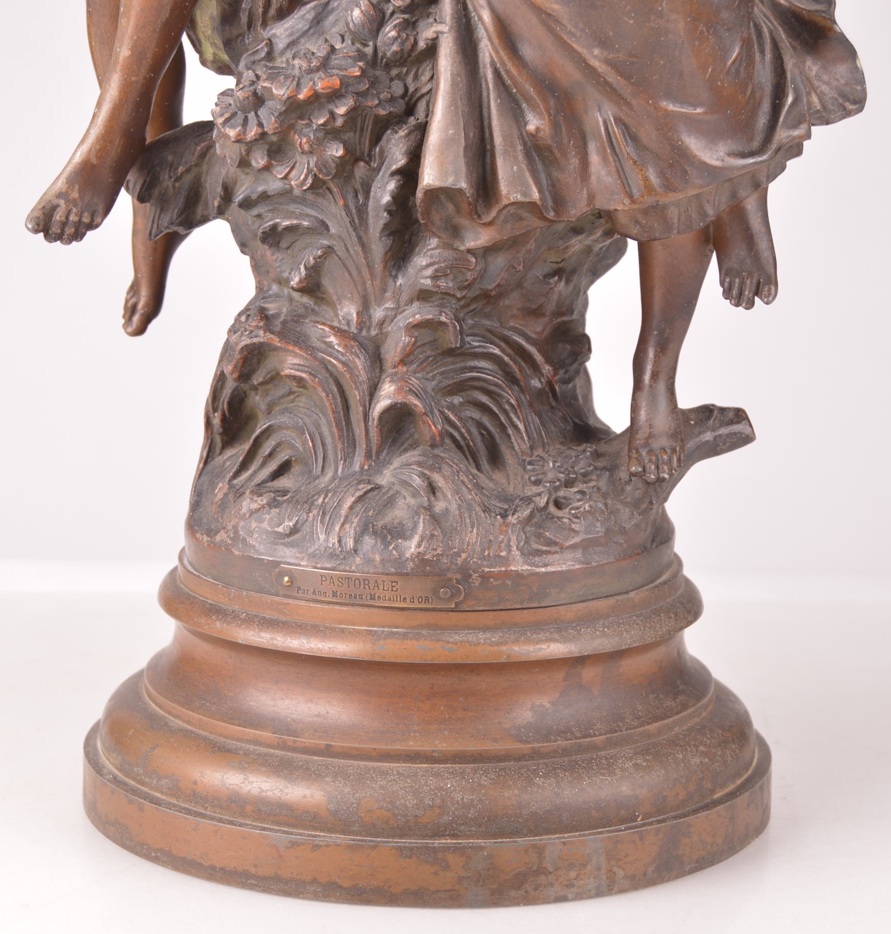 "Pastorale" Bronze Sculpture After Auguste Moreau