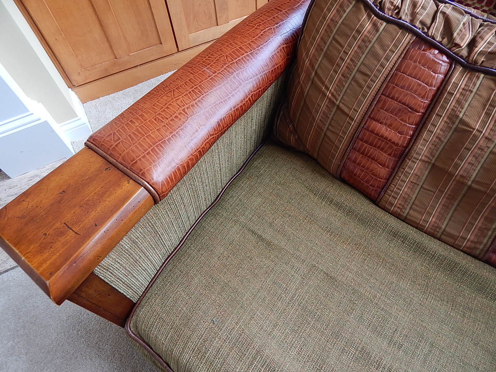 Stylish Lauren Brooks Vanguard Fabric/Leather Chair