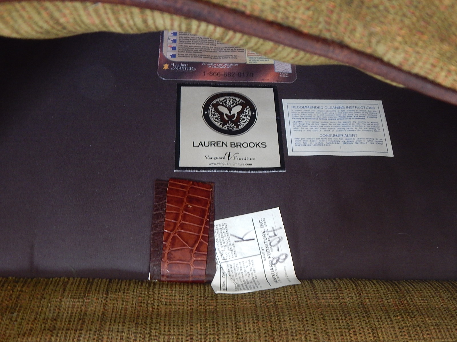 Stylish Lauren Brooks Vanguard Fabric/Leather Chair