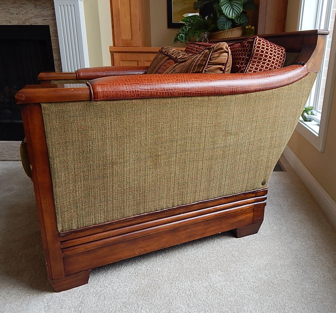 Stylish Lauren Brooks Vanguard Fabric/Leather Chair