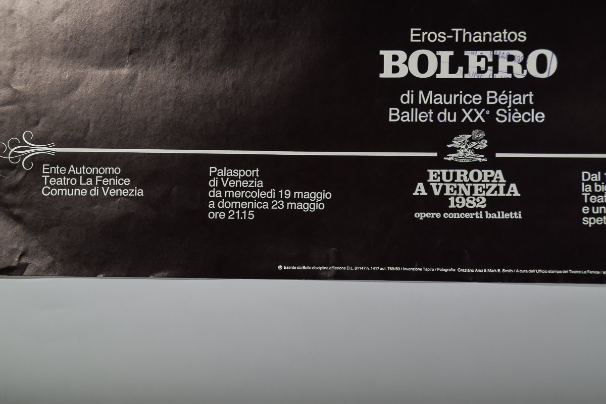 1982 Bolero Comune Di Venezia Poster