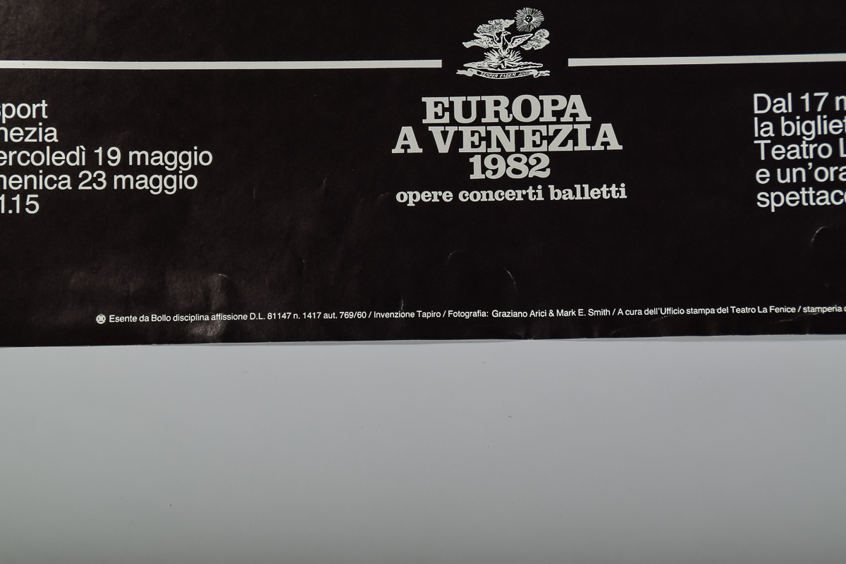 1982 Bolero Comune Di Venezia Poster