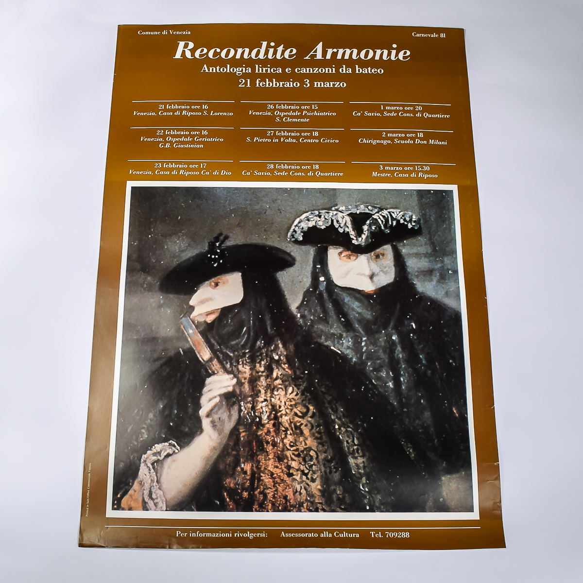1981 "Reconndite Armonie" Comune di Venezia Poster