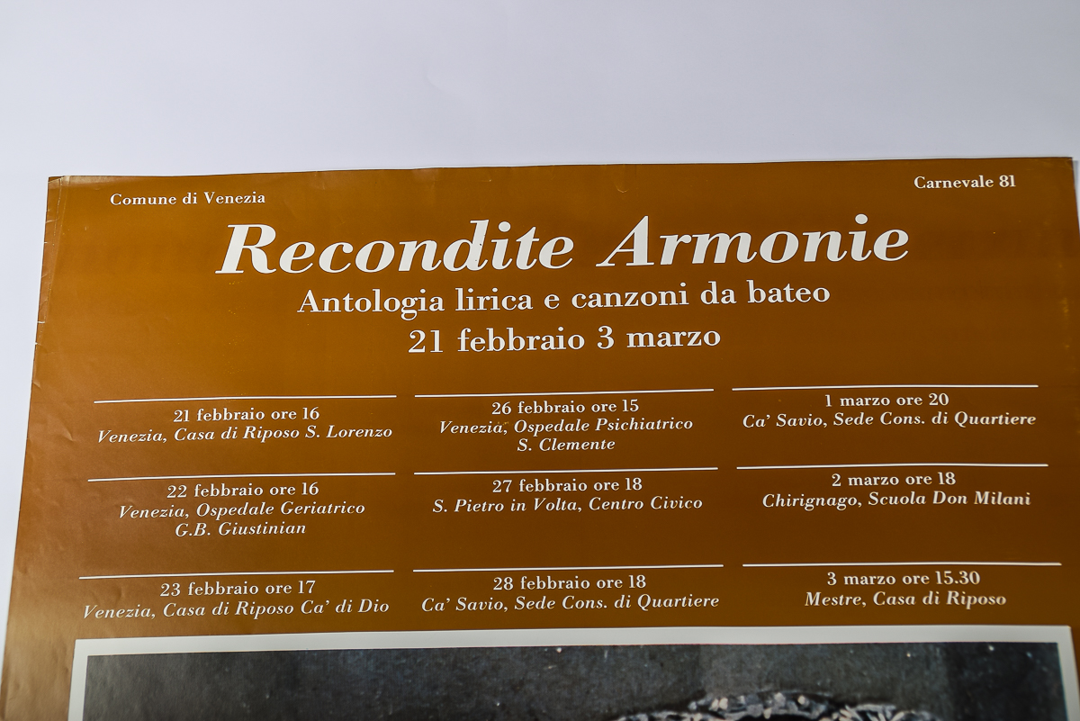 1981 "Reconndite Armonie" Comune di Venezia Poster