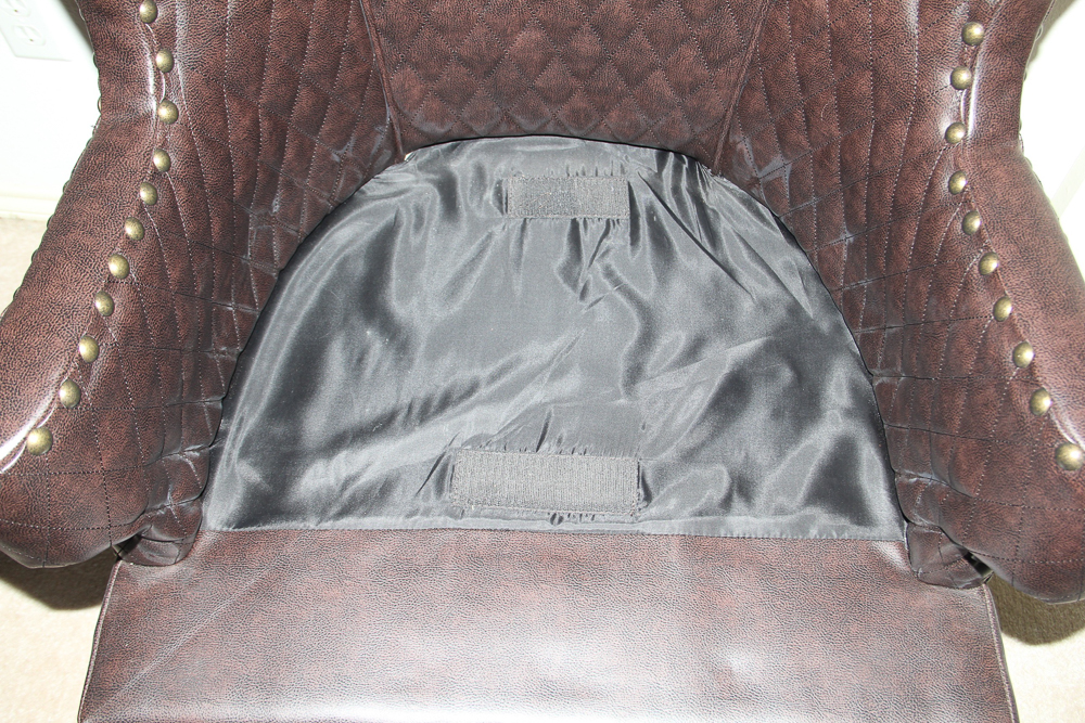 Brown Leather Quilted Library Chair