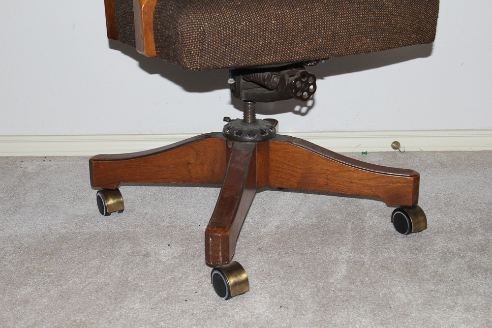 Custom Upholstered Swivel Desk Chair