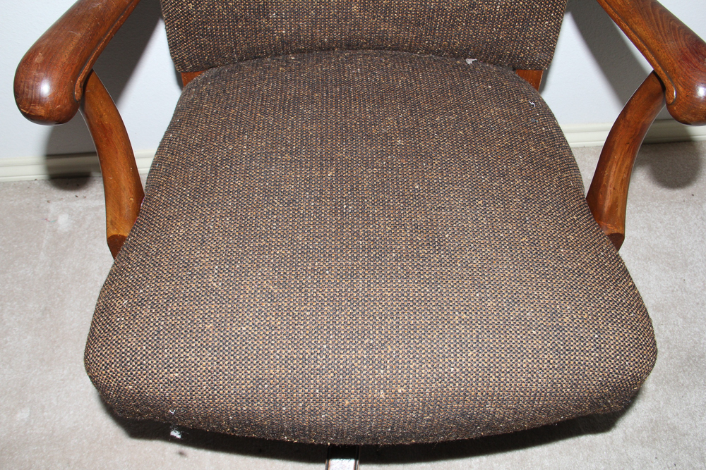 Custom Upholstered Swivel Desk Chair