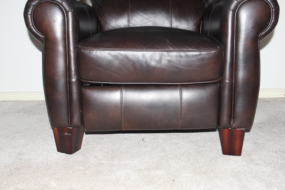 Barcalounger Espresso Brown Leather Recliner