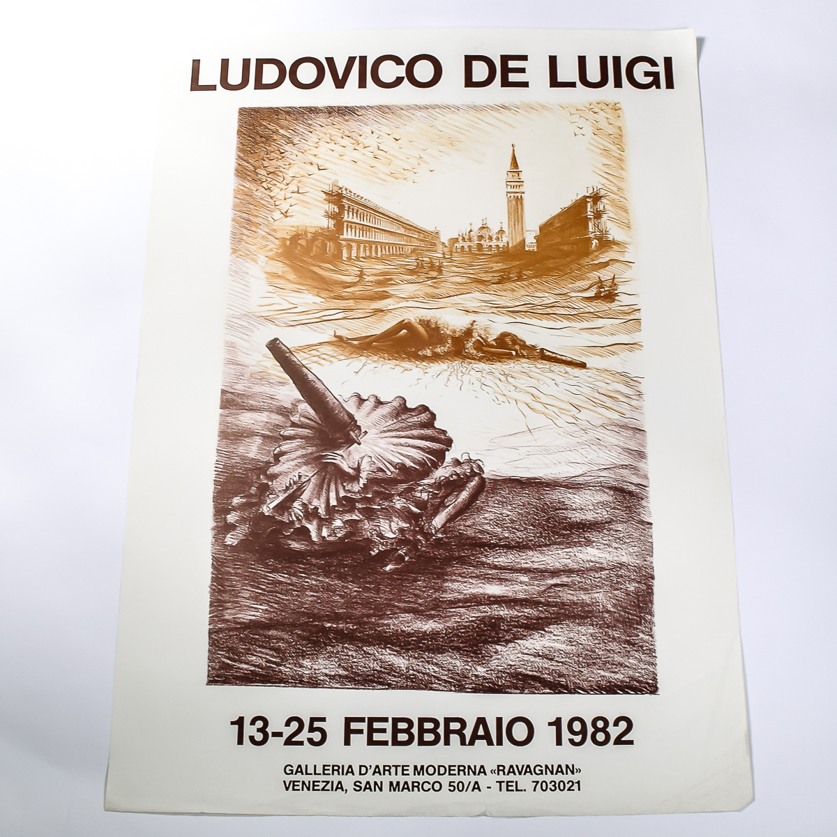 1982 Ludovico De Luigi Italian Art Poster